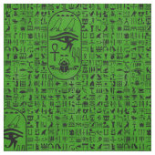 Hieroglyphen-Grün Stoff (Muster)