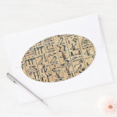Hieroglyphen Hieroglifos Ovaler Aufkleber (Umschlag)