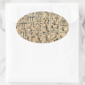 Hieroglyphen Hieroglifos Ovaler Aufkleber (Tasche)