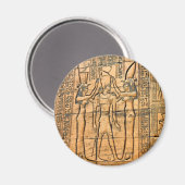 Hieroglyphen im Edfu-Tempel, Ägypten Magnet (Vorderseite/Rückseite)