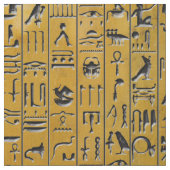 Hieroglyphen im Gold Stoff (Nahaufnahme)