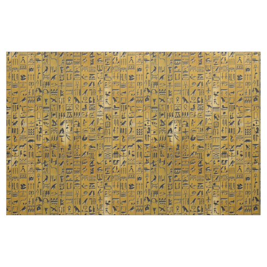 Hieroglyphen im Gold Stoff (Fat Quarter (45,7 x 55,9 cm))
