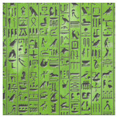Hieroglyphen im Smaragd Stoff (Muster)