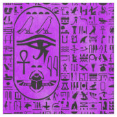 Hieroglyphen lila stoff (Nahaufnahme)