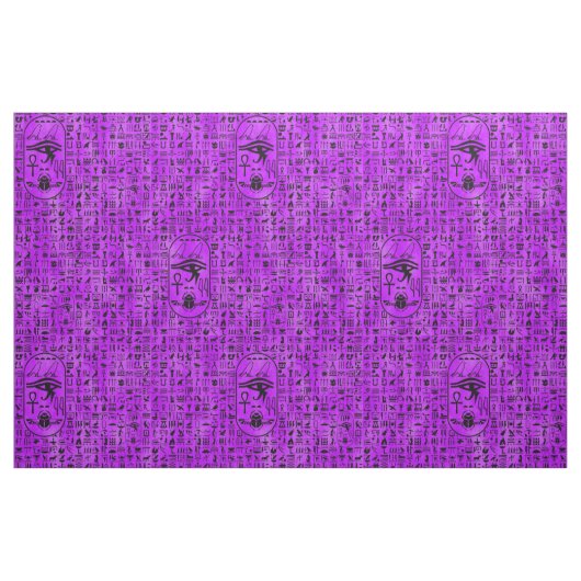 Hieroglyphen lila stoff (Fat Quarter (45,7 x 55,9 cm))