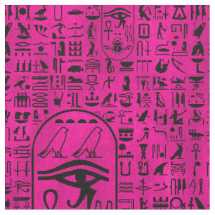 Hieroglyphen lila stoff