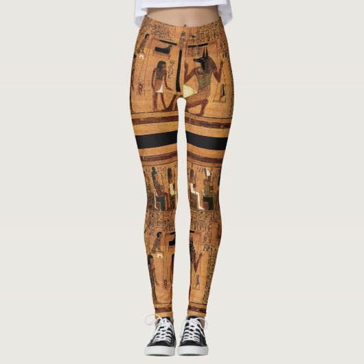 Hieroglyphen-Papyrus-alte ägyptische Leggings (Vorderseite)