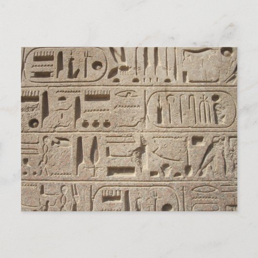 Hieroglyphen-Postkarte Postkarte (Vorderseite)