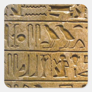 Hieroglyphen Quadratischer Aufkleber