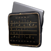 Hieroglyphen Schönes Ägypten Schwarz-Gold-Rahmen Laptopschutzhülle (Vorderseite Links)