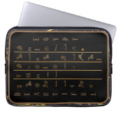 Hieroglyphen Schönes Ägypten Schwarz-Gold-Rahmen Laptopschutzhülle (Vorderseite)