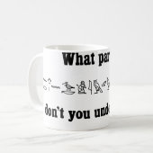 Hieroglyphen-Tasse Kaffeetasse (Vorderseite Links)