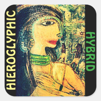 HIEROGLYPHIC HYBRID QUADRATISCHER AUFKLEBER