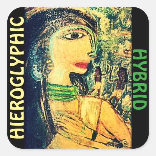 HIEROGLYPHIC HYBRID QUADRATISCHER AUFKLEBER (Vorderseite)