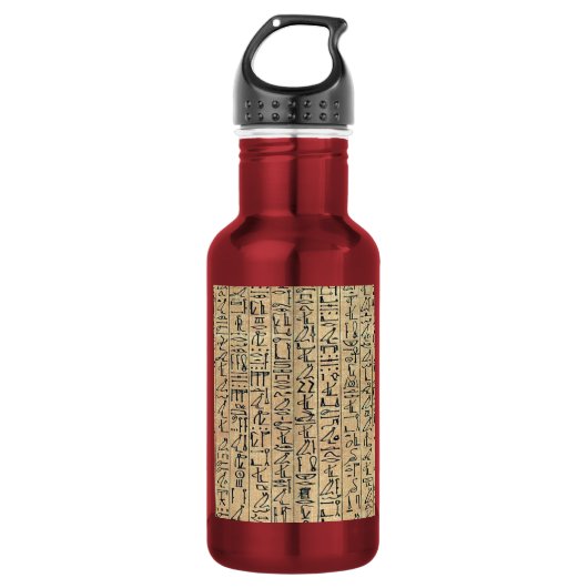 Hieroglyphics Edelstahlflasche (Vorderseite)