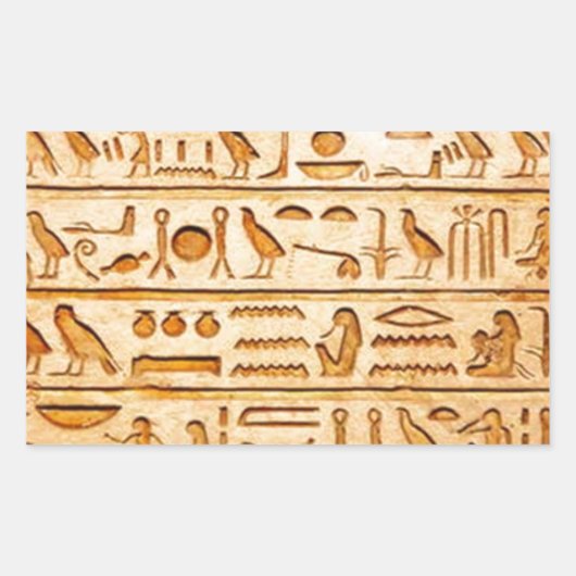 hieroglyphics hieroglyphisch rechteckiger aufkleber (Vorderseite)