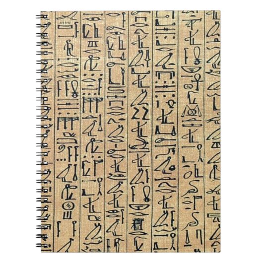 Hieroglyphics-Notebook Notizblock (Vorderseite)