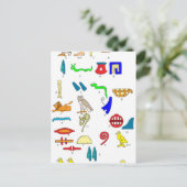 Hieroglyphics Postkarte (Stehend Vorderseite)