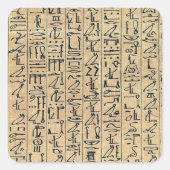 Hieroglyphics Quadratischer Aufkleber (Vorderseite)