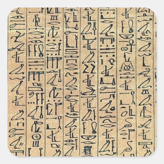 Hieroglyphics Quadratischer Aufkleber (Vorderseite)
