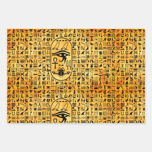 Hieroglyphics-Sampler Geschenkpapier Set (Vorderseite)