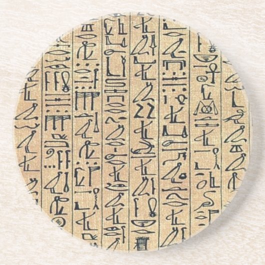 Hieroglyphics Sandstone Untersetzer (Vorne)