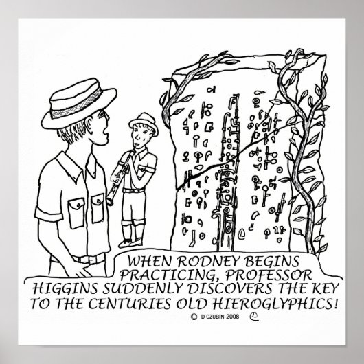 Hieroglyphics White Poster (Vorne)