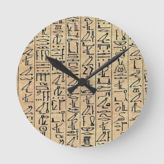Hieroglyphie-Uhr Runde Wanduhr (Vorderseite)