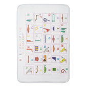 Hieroglyphisch Alphabet Badematte (Vorderseite Vertikal)