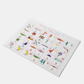 Hieroglyphisch Alphabet Doormat Fußmatte (Schrägansicht)