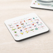 Hieroglyphisch Alphabet Getränkeküste Getränkeuntersetzer (Linke Seite)