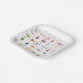 Hieroglyphisch Alphabet Pappteller (Gewinkelt)