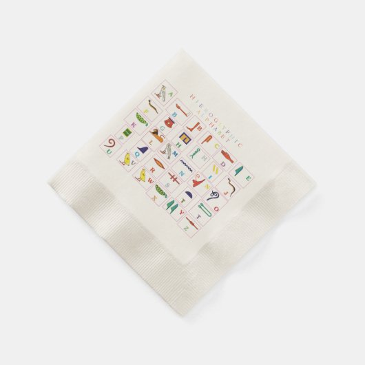 Hieroglyphisch Alphabet Serviette (Ecke)