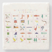 Hieroglyphisch Alphabet Steinuntersetzer (Vorderseite)