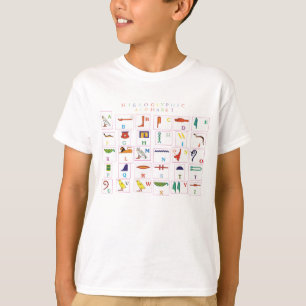 Hieroglyphisch Alphabet T-Shirt