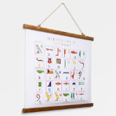 Hieroglyphisch Alphabet Wandteppich Mit Holzrahmen (Gewinkelt)