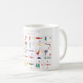 Hieroglyphische Alphabet-Tasse Kaffeetasse (VorderseiteRechts)