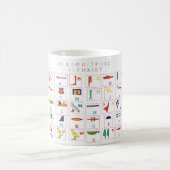 Hieroglyphische Alphabet-Tasse Kaffeetasse (Mittel)