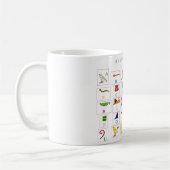 Hieroglyphische Alphabet-Tasse Kaffeetasse (Links)