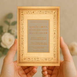 Hieroglyphische Motive Papyrus Alte Ägyptische Hoc Acryleinladungen