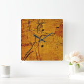 Hieroglyphische Wirkung Quadratische Wanduhr (Zuhause)