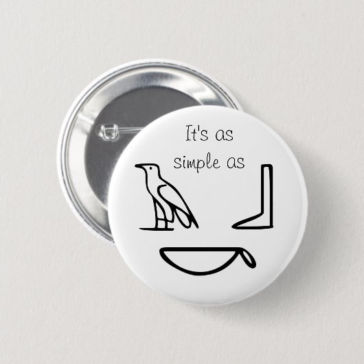 Hieroglypics Button (Vorne & Hinten)
