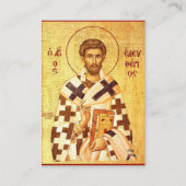 Hieromartyr St. Eleutherius Orthodox Prayer Card Platzkarte (Vorderseite)