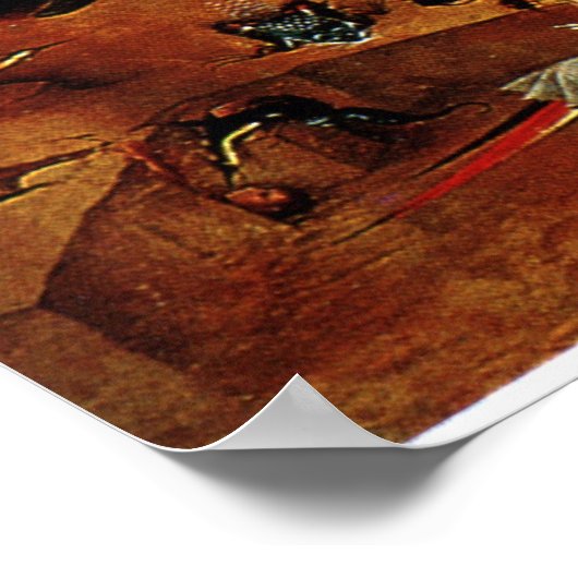 Hieronymes Bosch: Das letzte Urteil Poster (Ecke)