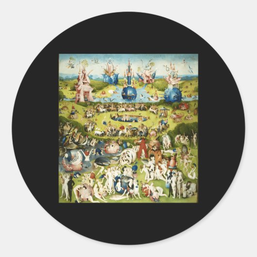 Hieronymus Bosch Der Garten weich Freuden Runder Aufkleber (Vorderseite)