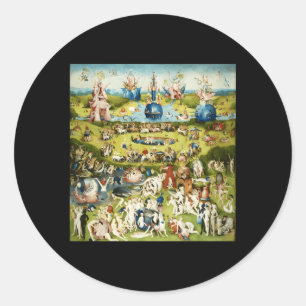 Hieronymus Bosch Der Garten weich Freuden Runder Aufkleber