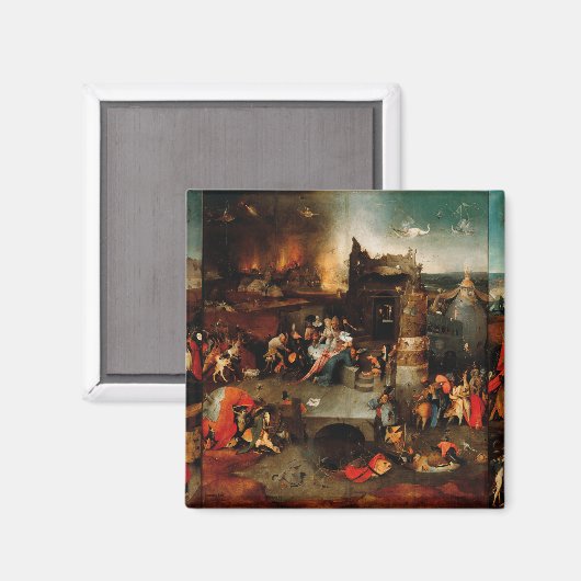 Hieronymus Bosch - Temptation von Saint-Anthony Magnet (Vorderseite/Rückseite)