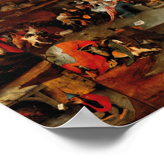 Hieronymus Bosch - Temptation von Saint-Anthony Poster (Ecke)