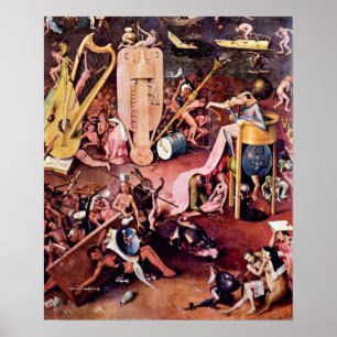 Hieronymus Bosch-The Garten der Hölle, Detail Poster