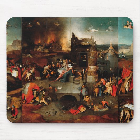 Hieronymus Bosch - Versuchung des Heiligen Anthony Mousepad (Vorne)